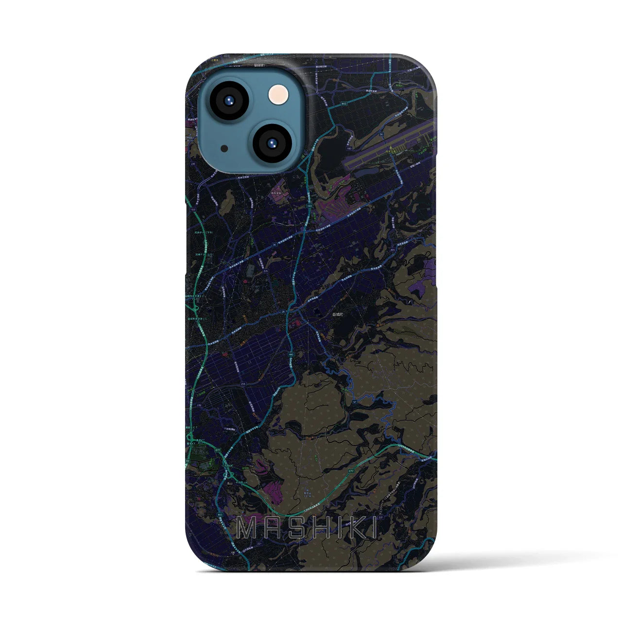【益城(熊本県)】地図柄iPhoneケース(バックカバータイプ)