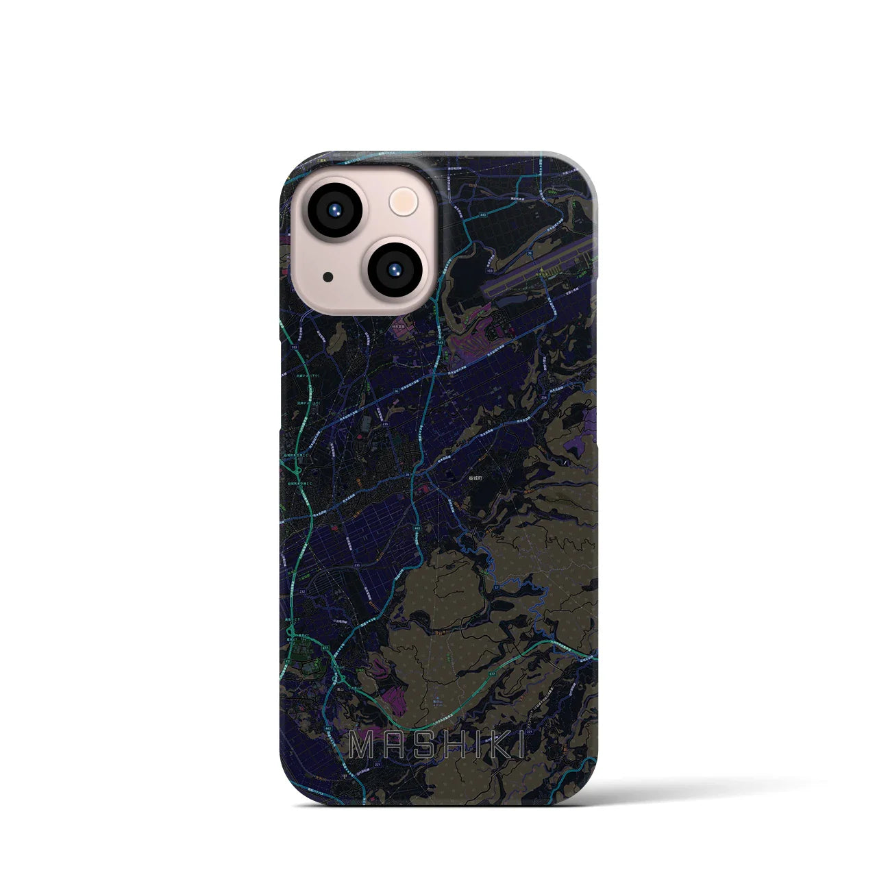 【益城(熊本県)】地図柄iPhoneケース(バックカバータイプ)