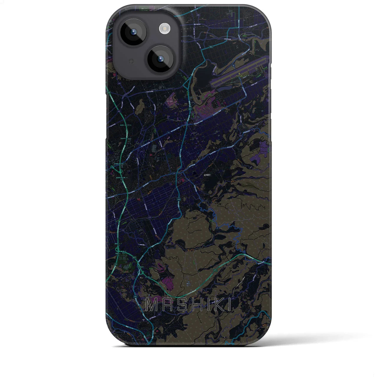 【益城(熊本県)】地図柄iPhoneケース(バックカバータイプ)