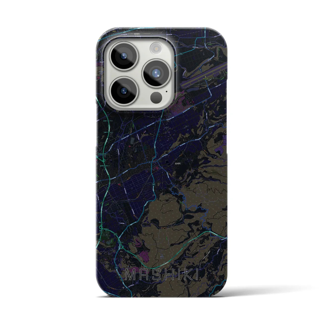 【益城(熊本県)】地図柄iPhoneケース(バックカバータイプ)