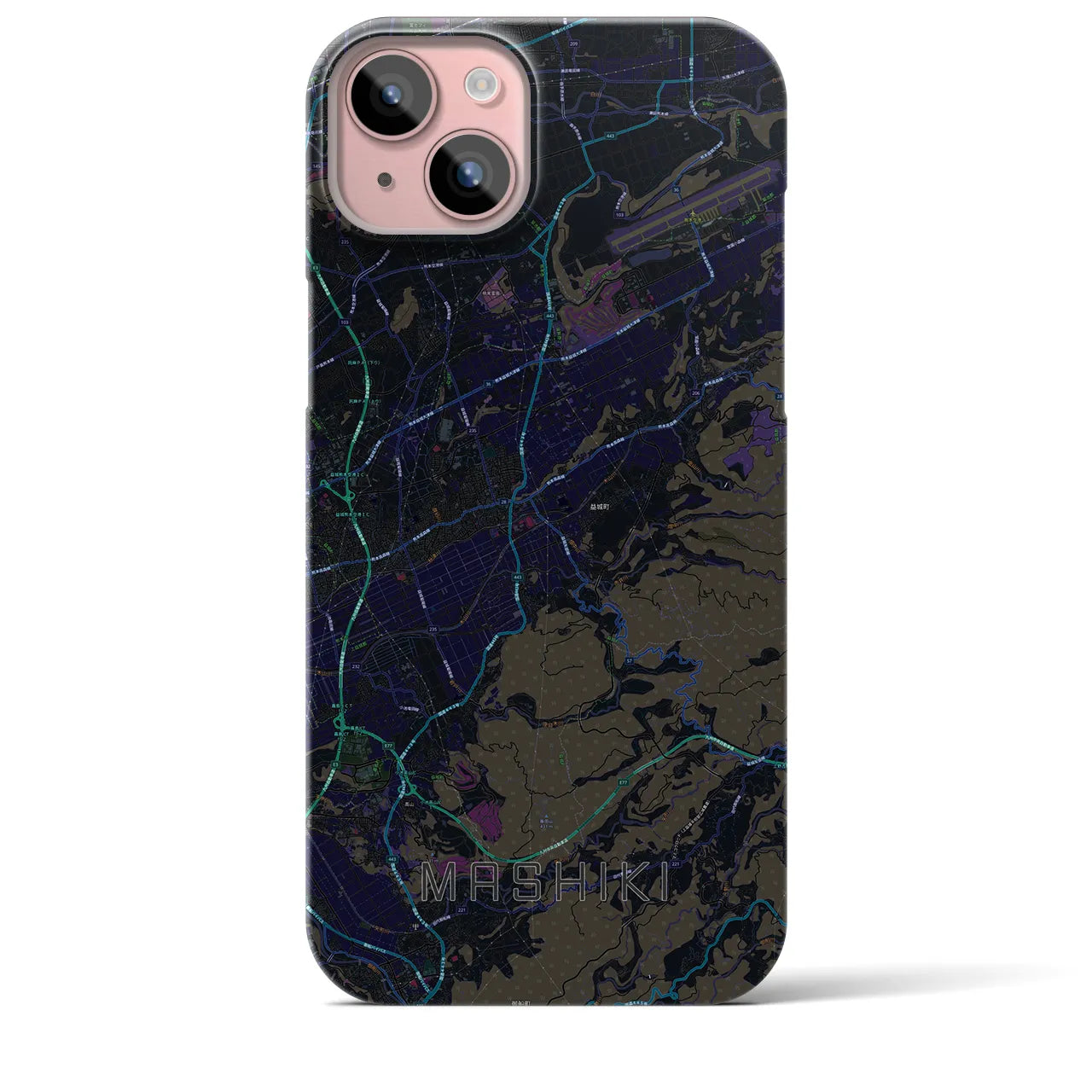 【益城(熊本県)】地図柄iPhoneケース(バックカバータイプ)