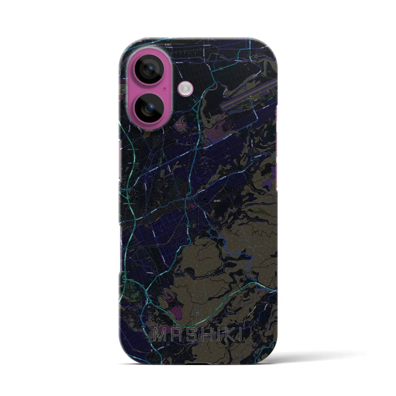 【益城(熊本県)】地図柄iPhoneケース(バックカバータイプ)