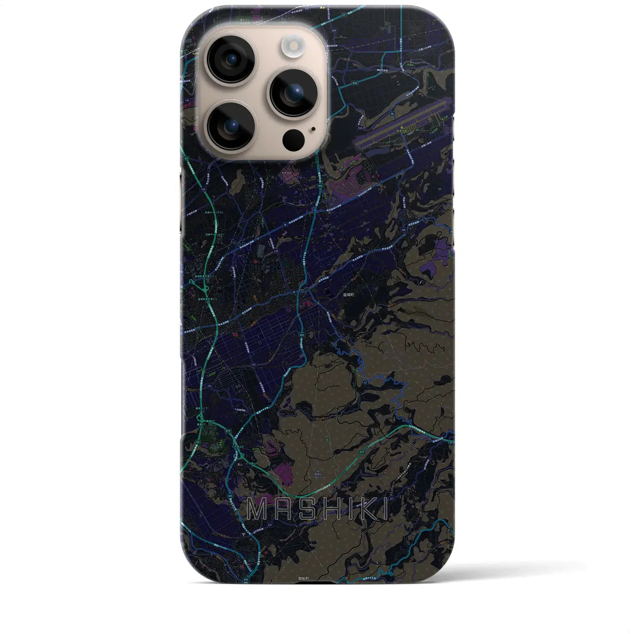 【益城(熊本県)】地図柄iPhoneケース(バックカバータイプ)
