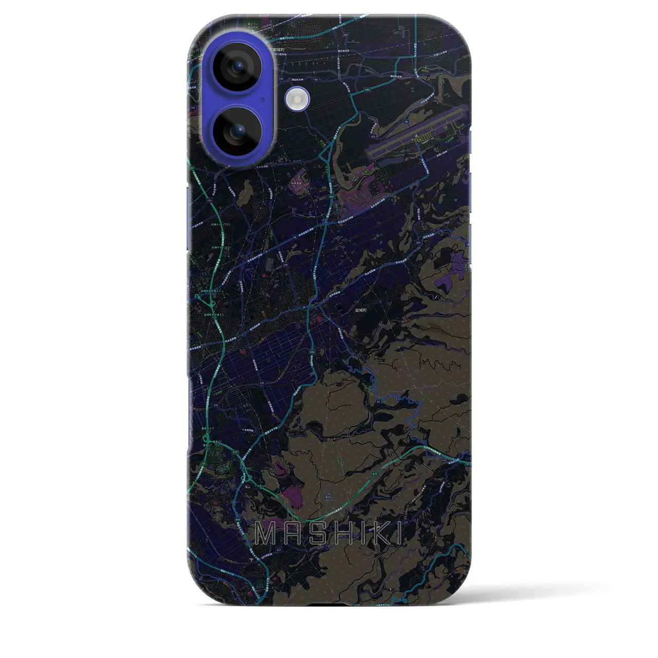 【益城(熊本県)】地図柄iPhoneケース(バックカバータイプ)