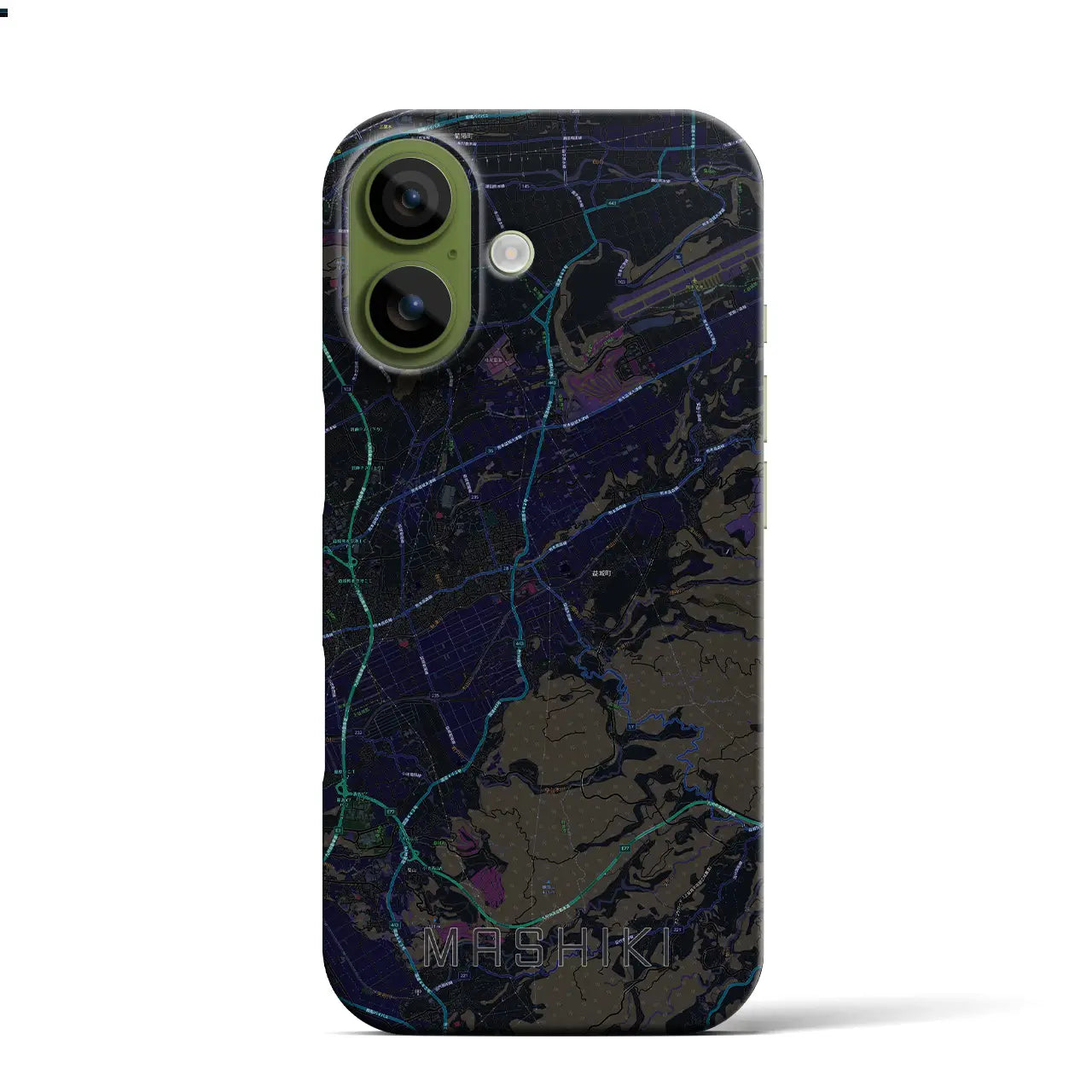 【益城(熊本県)】地図柄iPhoneケース(バックカバータイプ)