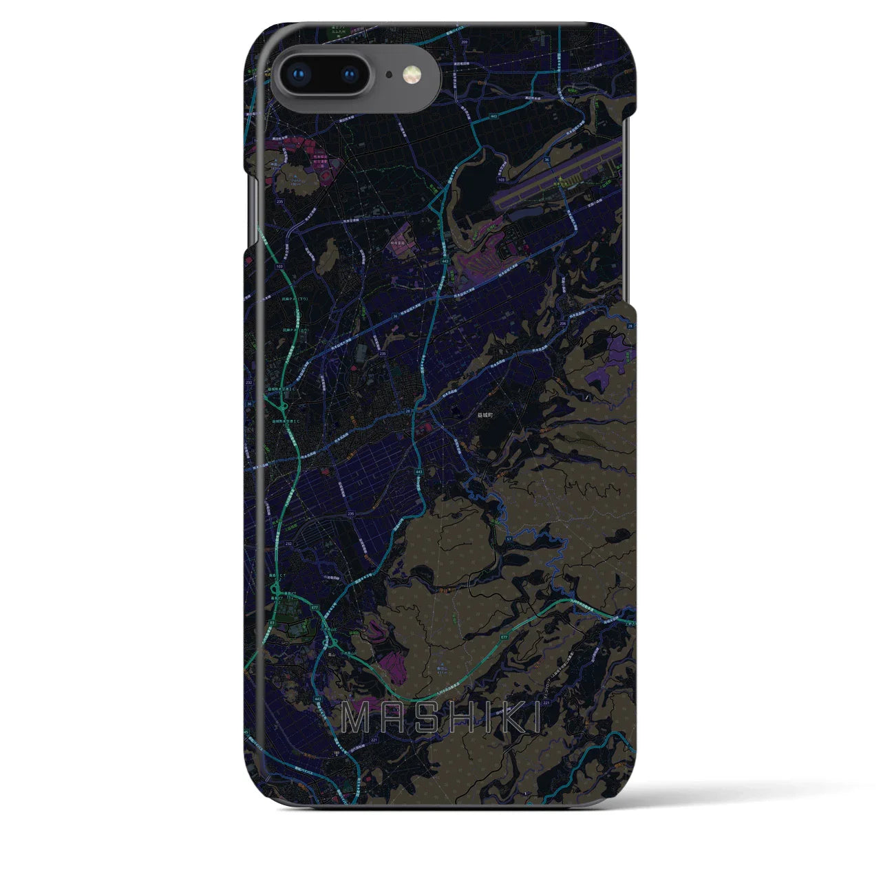 【益城(熊本県)】地図柄iPhoneケース(バックカバータイプ)