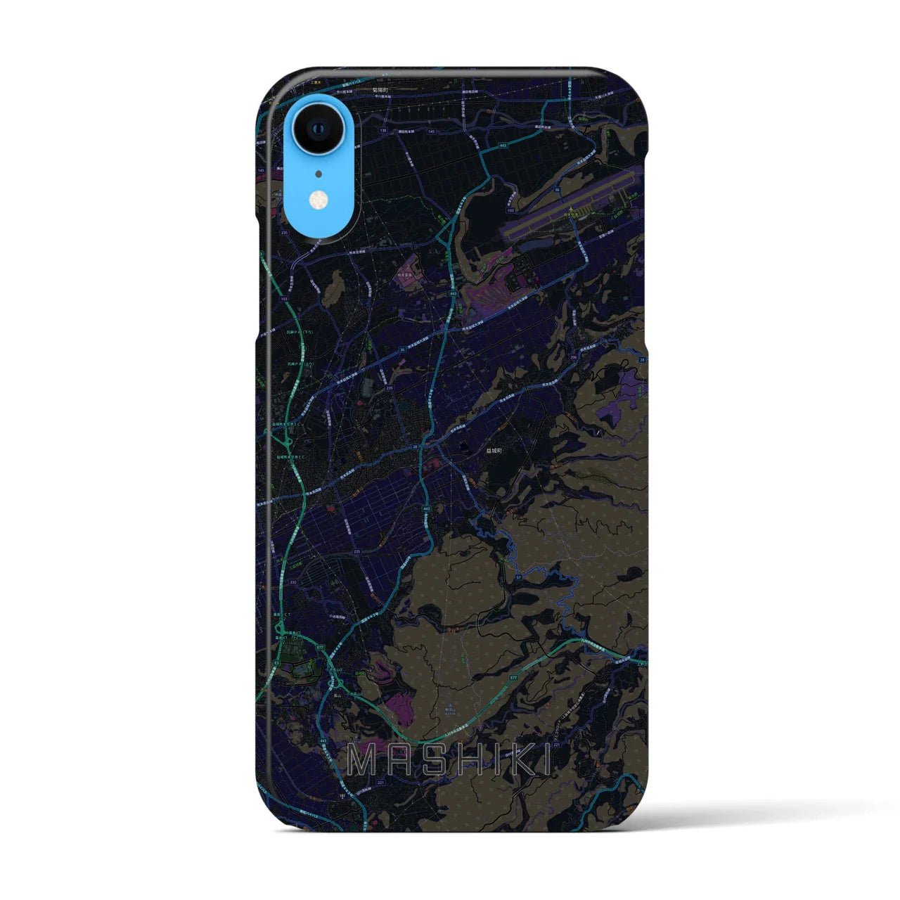 【益城(熊本県)】地図柄iPhoneケース(バックカバータイプ)