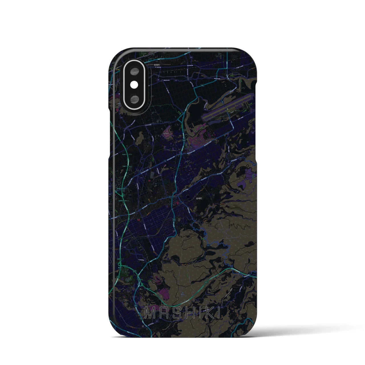 【益城(熊本県)】地図柄iPhoneケース(バックカバータイプ)