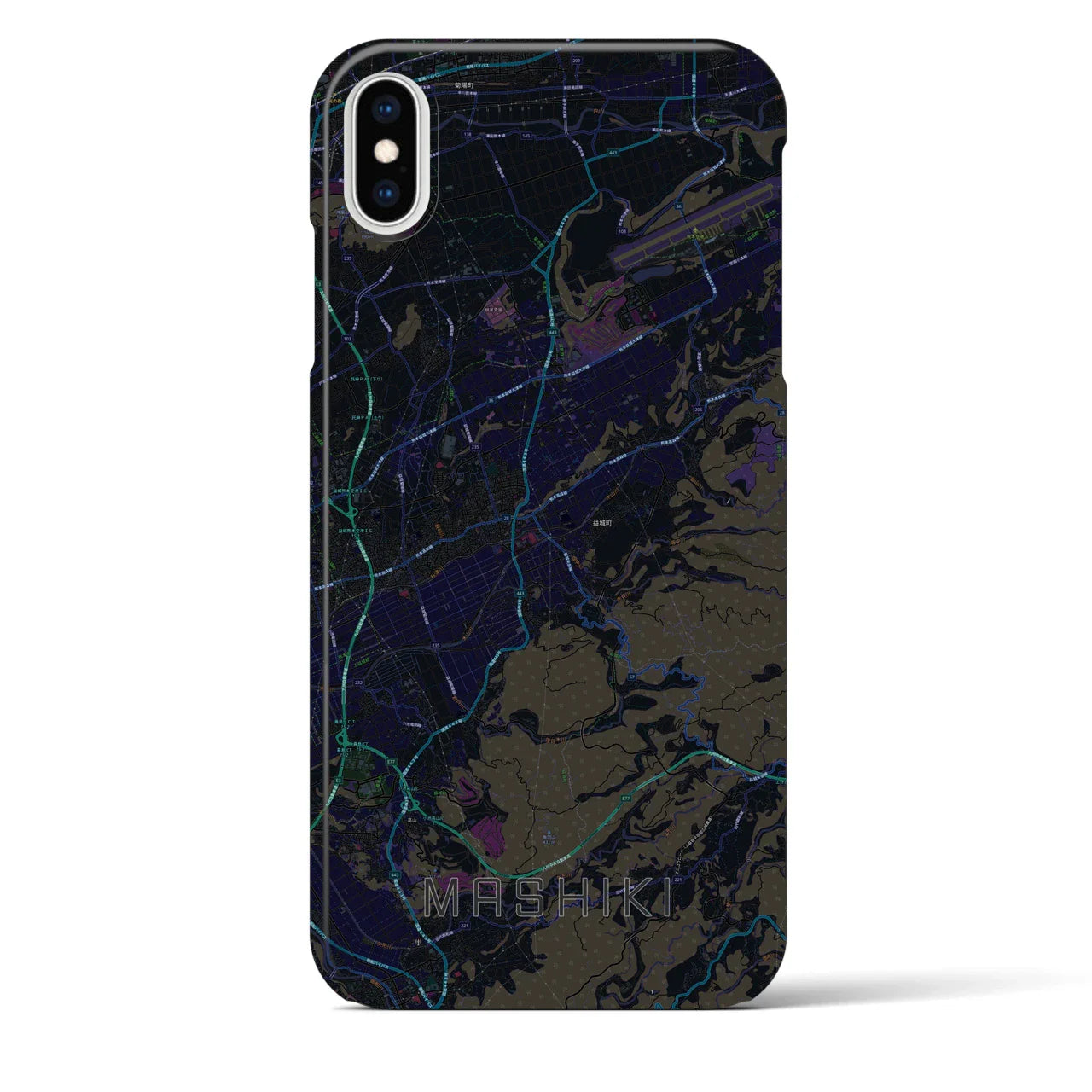 【益城(熊本県)】地図柄iPhoneケース(バックカバータイプ)