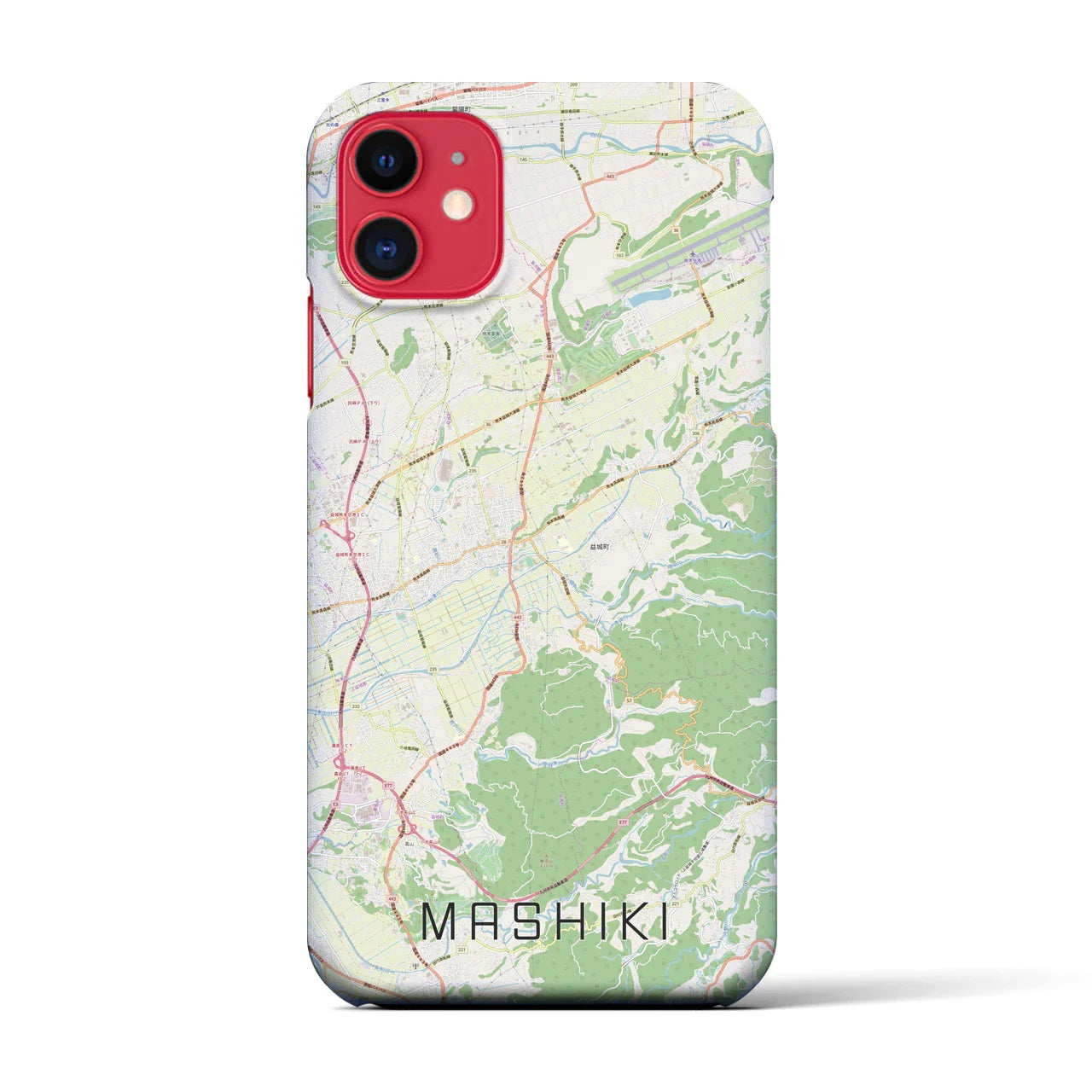 【益城(熊本県)】地図柄iPhoneケース(バックカバータイプ)