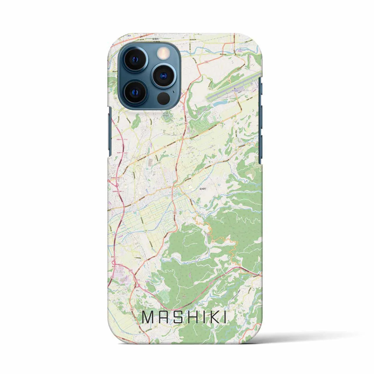 【益城(熊本県)】地図柄iPhoneケース(バックカバータイプ)