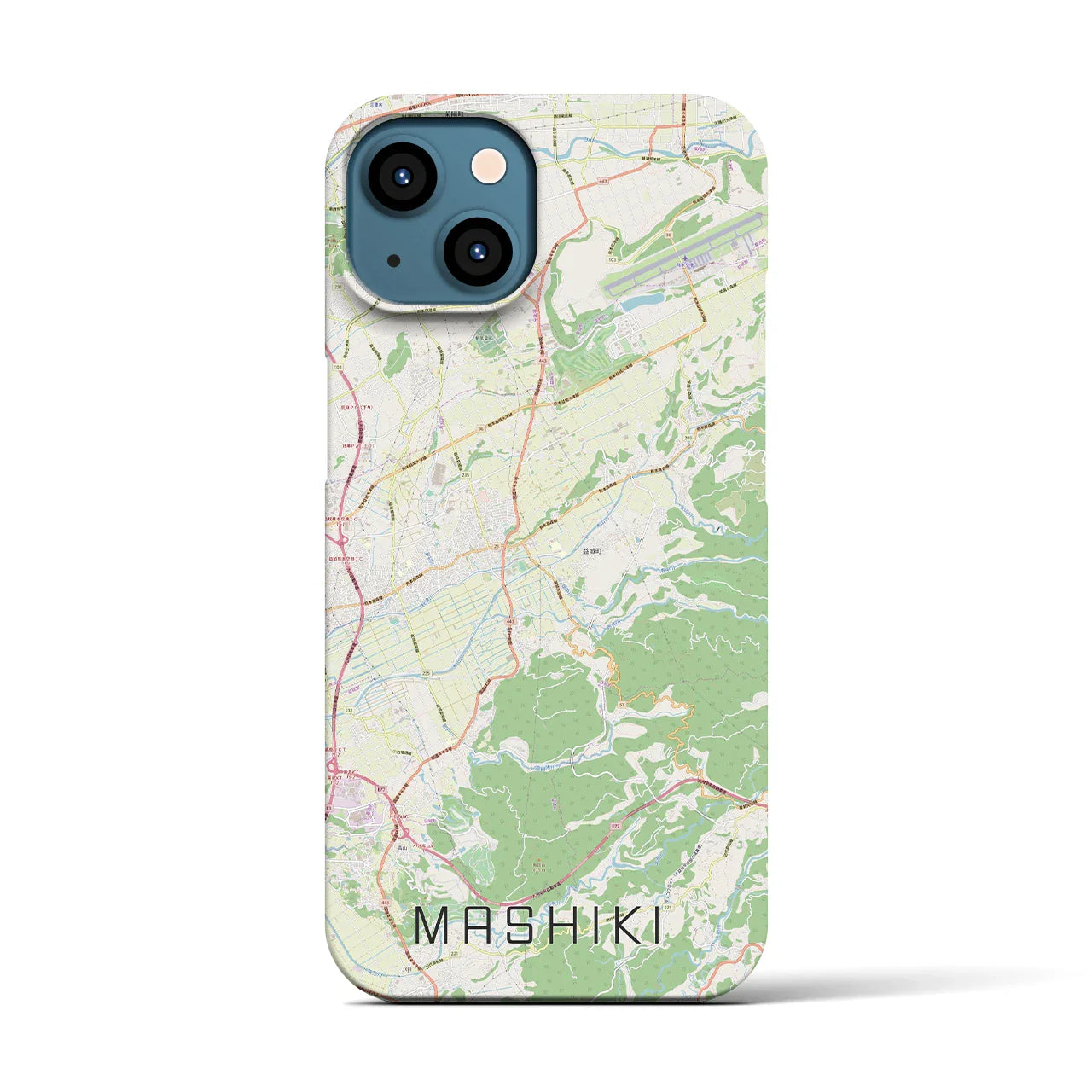 【益城(熊本県)】地図柄iPhoneケース(バックカバータイプ)