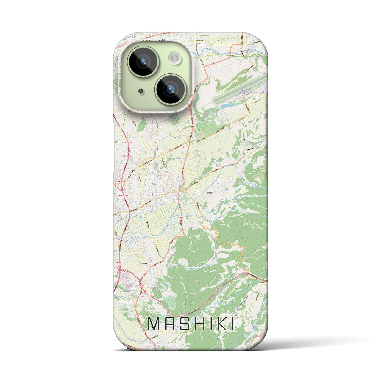 【益城(熊本県)】地図柄iPhoneケース(バックカバータイプ)