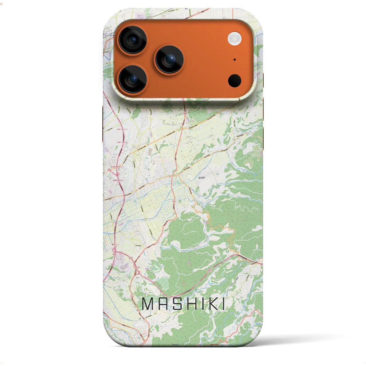 【益城(熊本県)】地図柄iPhoneケース(バックカバータイプ)