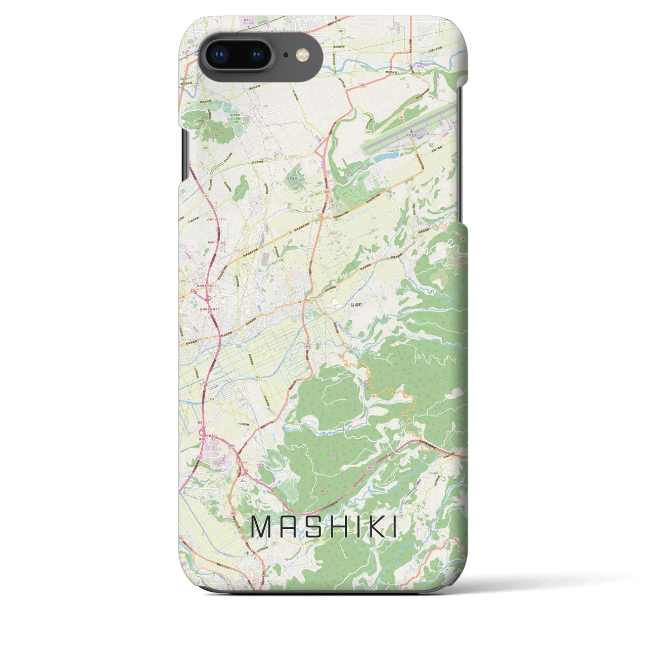 【益城(熊本県)】地図柄iPhoneケース(バックカバータイプ)