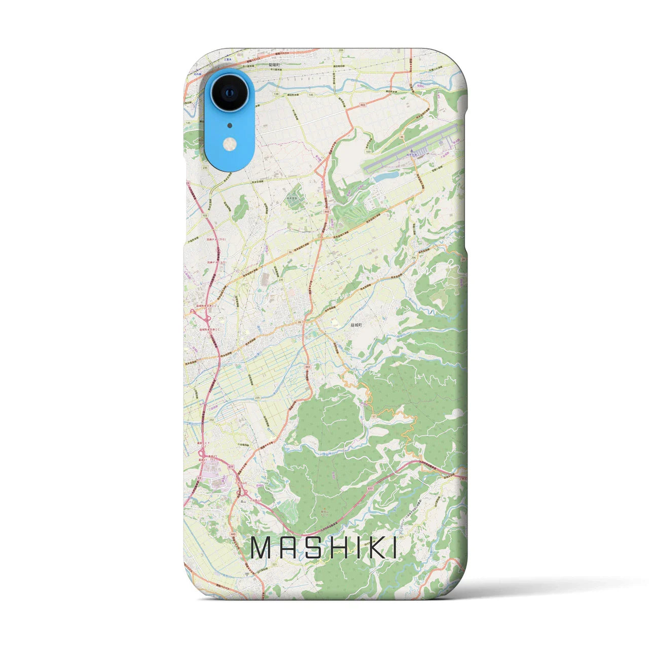 【益城(熊本県)】地図柄iPhoneケース(バックカバータイプ)