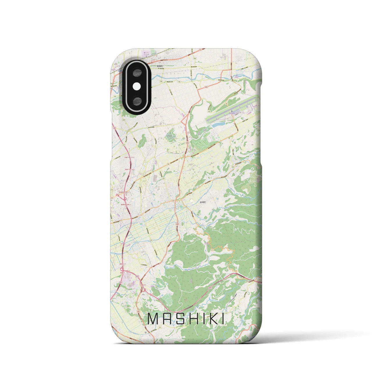 【益城(熊本県)】地図柄iPhoneケース(バックカバータイプ)