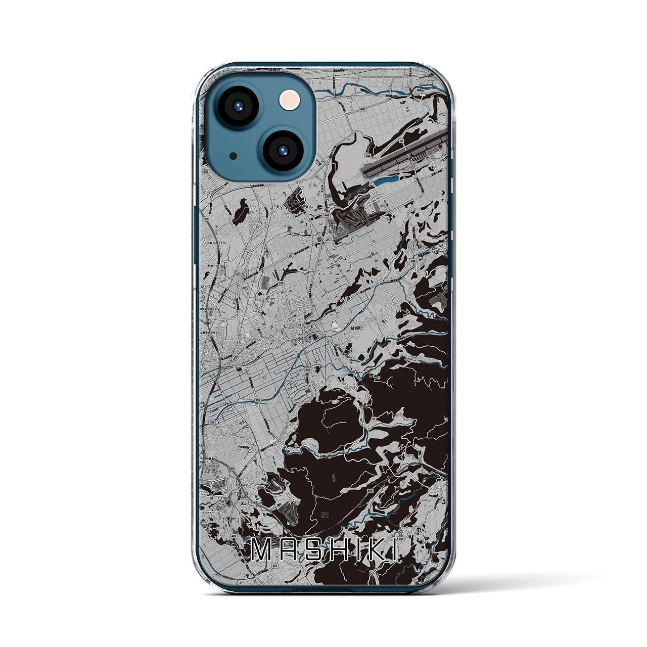 【益城(熊本県)】地図柄iPhoneケース(クリアタイプ)