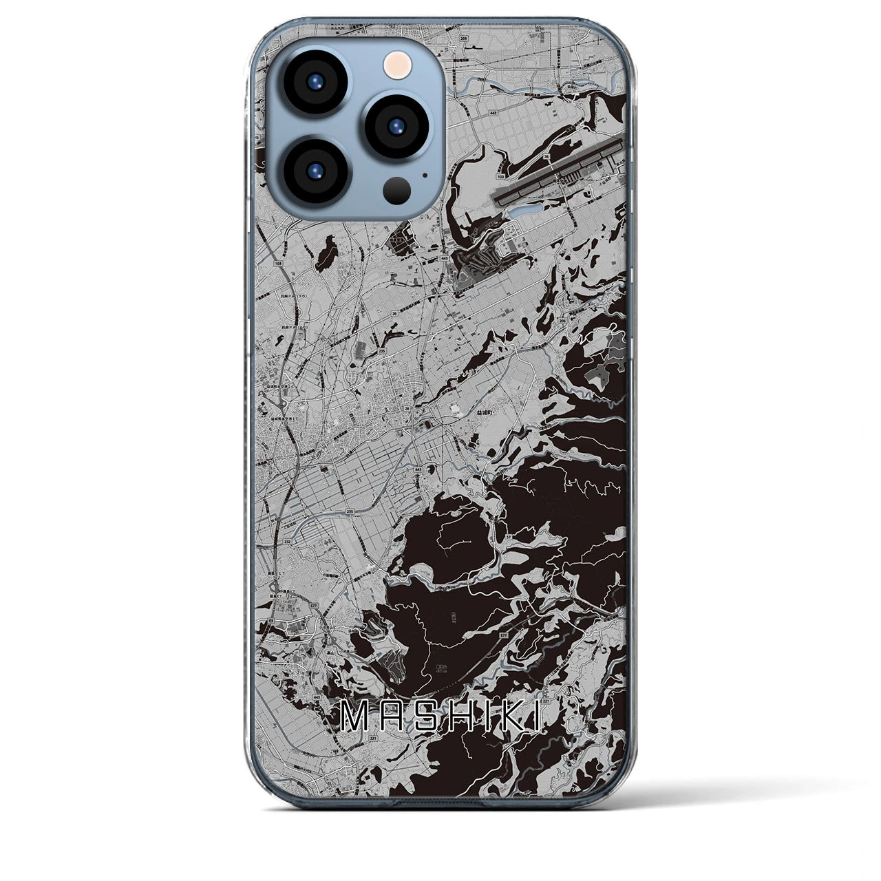 【益城(熊本県)】地図柄iPhoneケース(クリアタイプ)