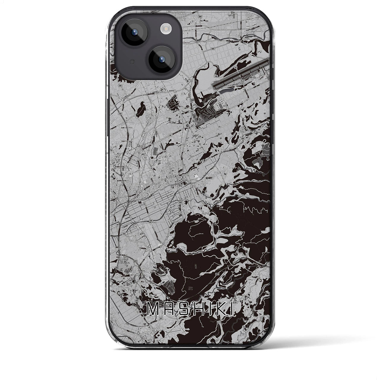 【益城(熊本県)】地図柄iPhoneケース(クリアタイプ)