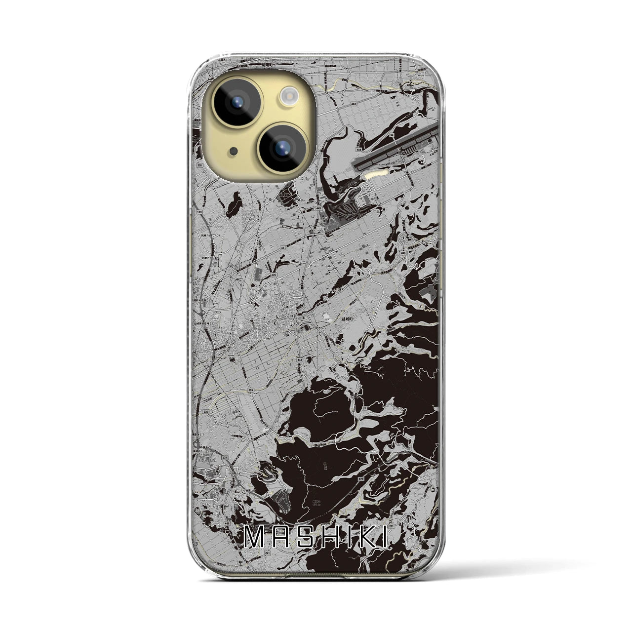 【益城(熊本県)】地図柄iPhoneケース(クリアタイプ)