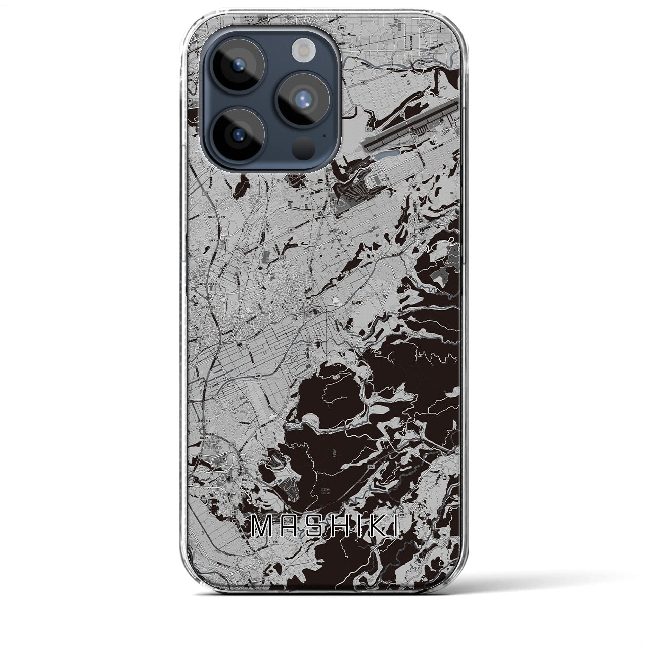 【益城(熊本県)】地図柄iPhoneケース(クリアタイプ)