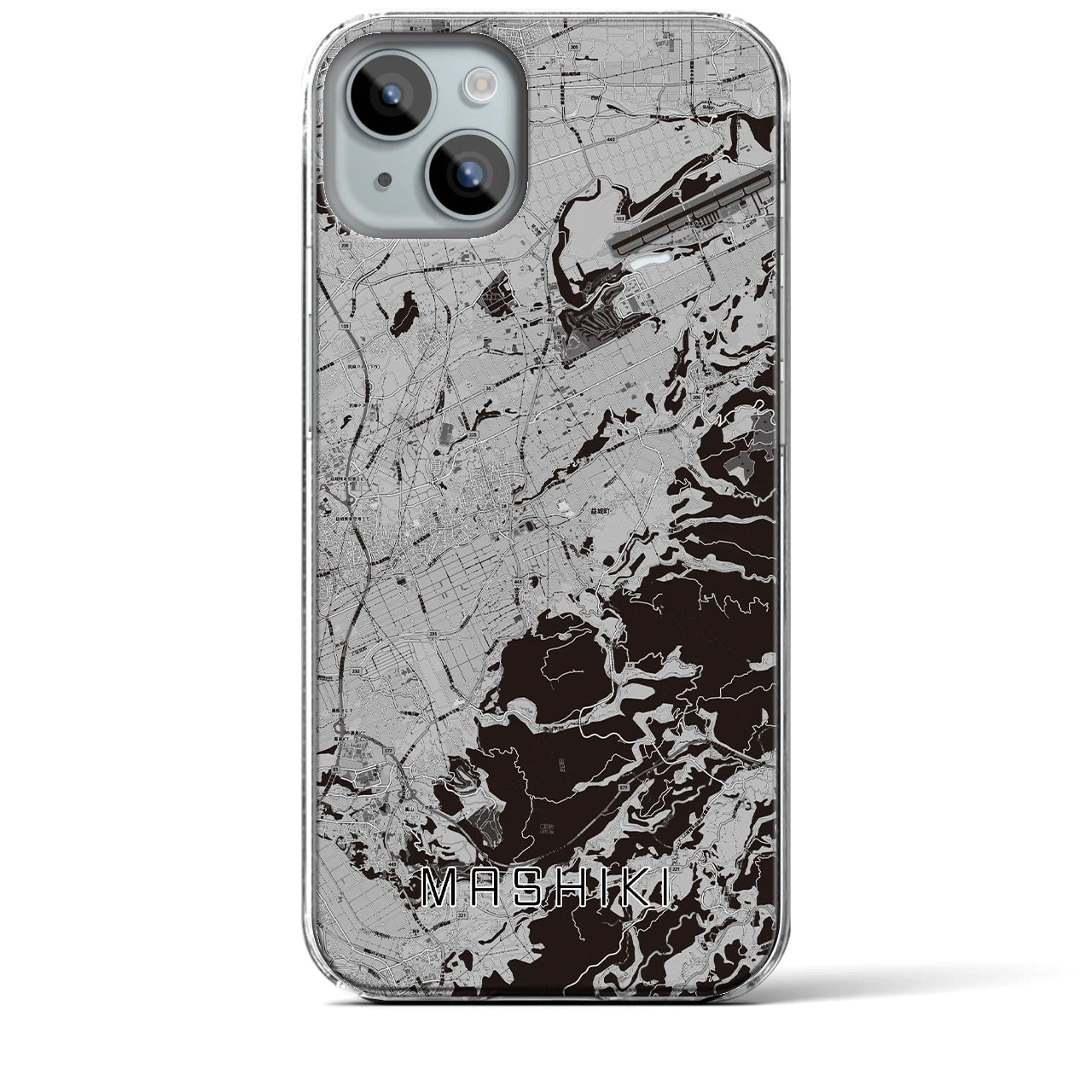 【益城(熊本県)】地図柄iPhoneケース(クリアタイプ)