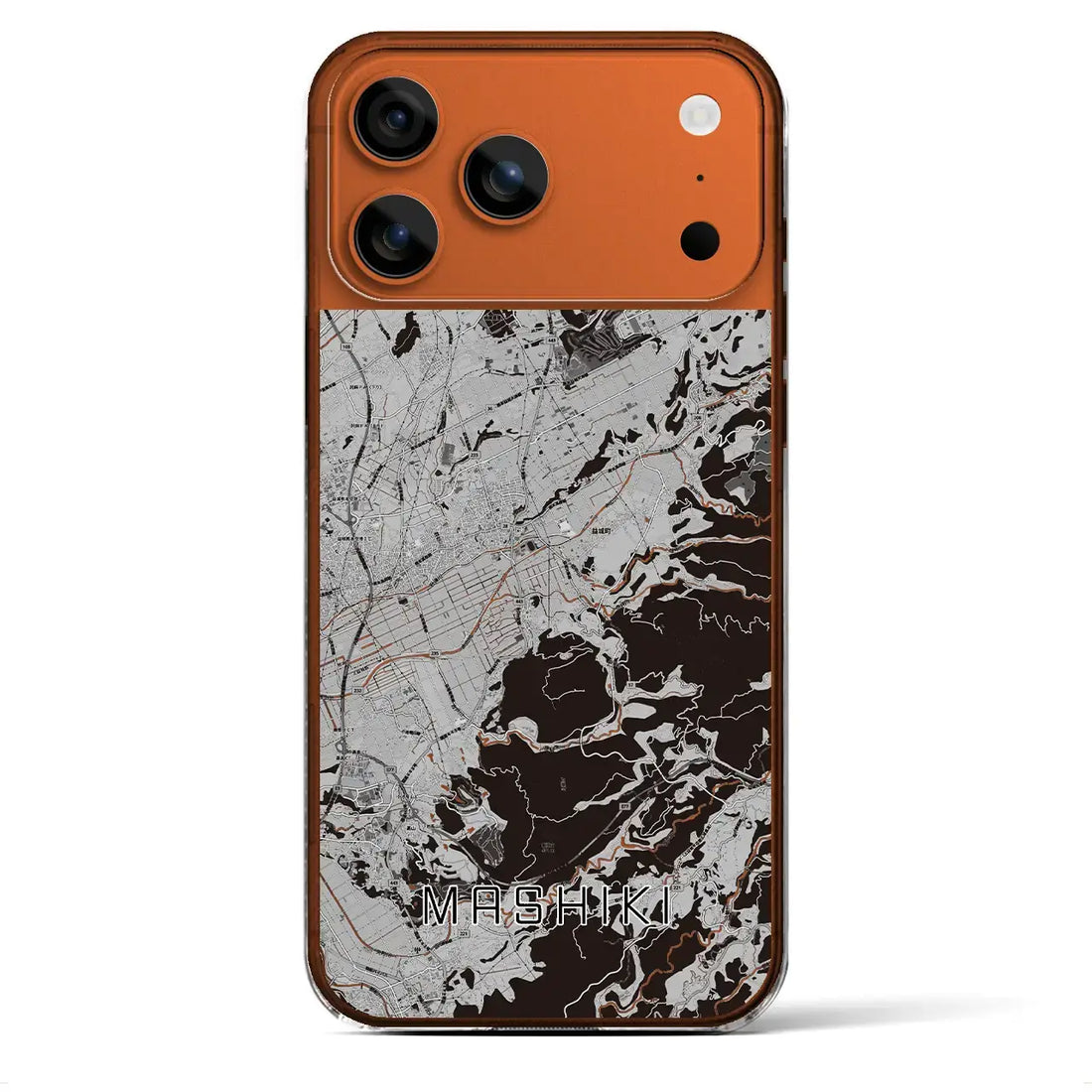 【益城(熊本県)】地図柄iPhoneケース(クリアタイプ)