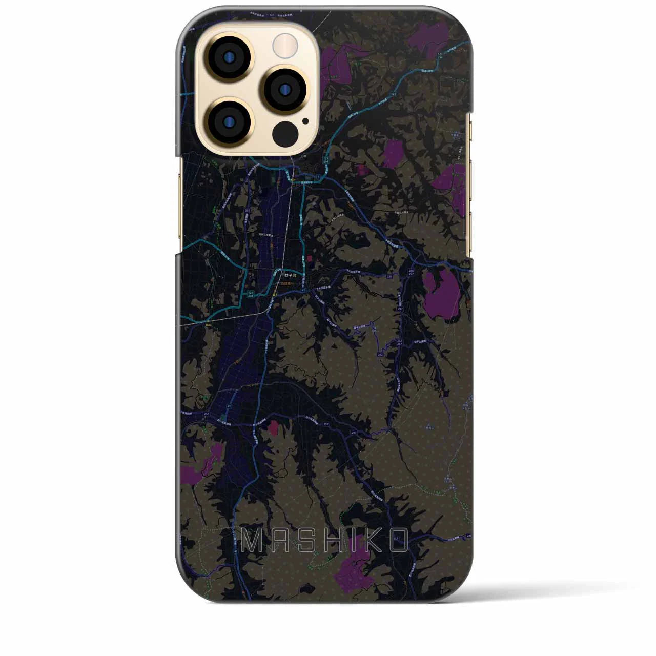 【益子(栃木県)】地図柄iPhoneケース(バックカバータイプ)