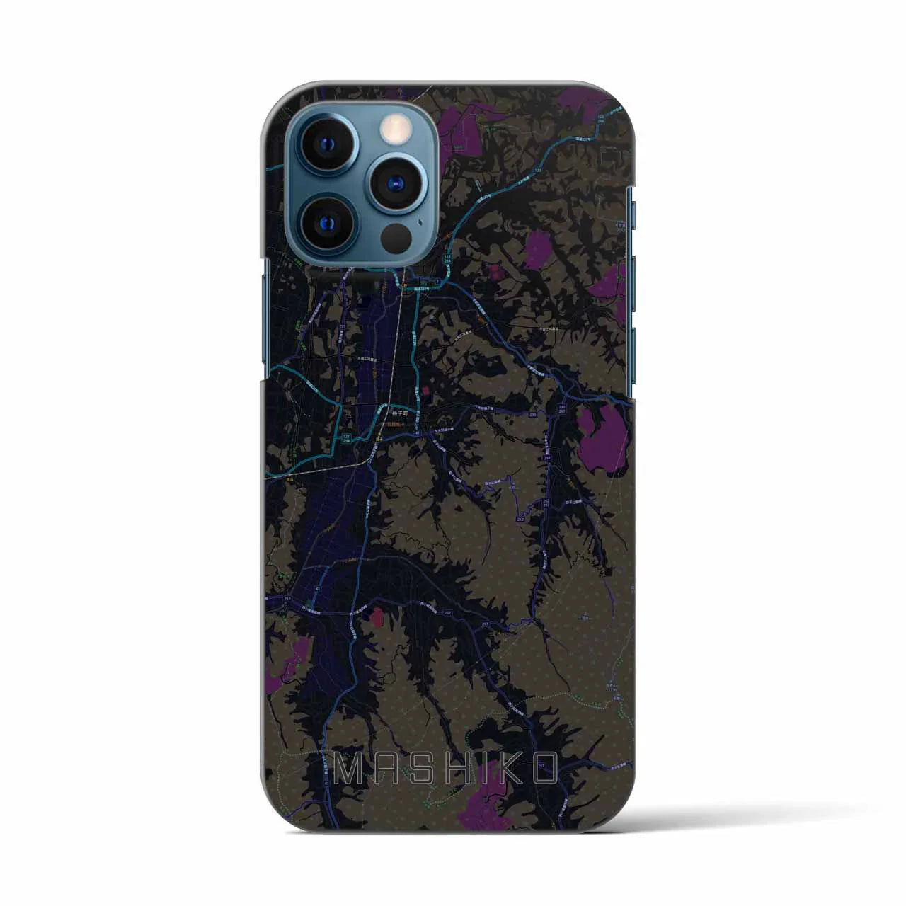 【益子(栃木県)】地図柄iPhoneケース(バックカバータイプ)