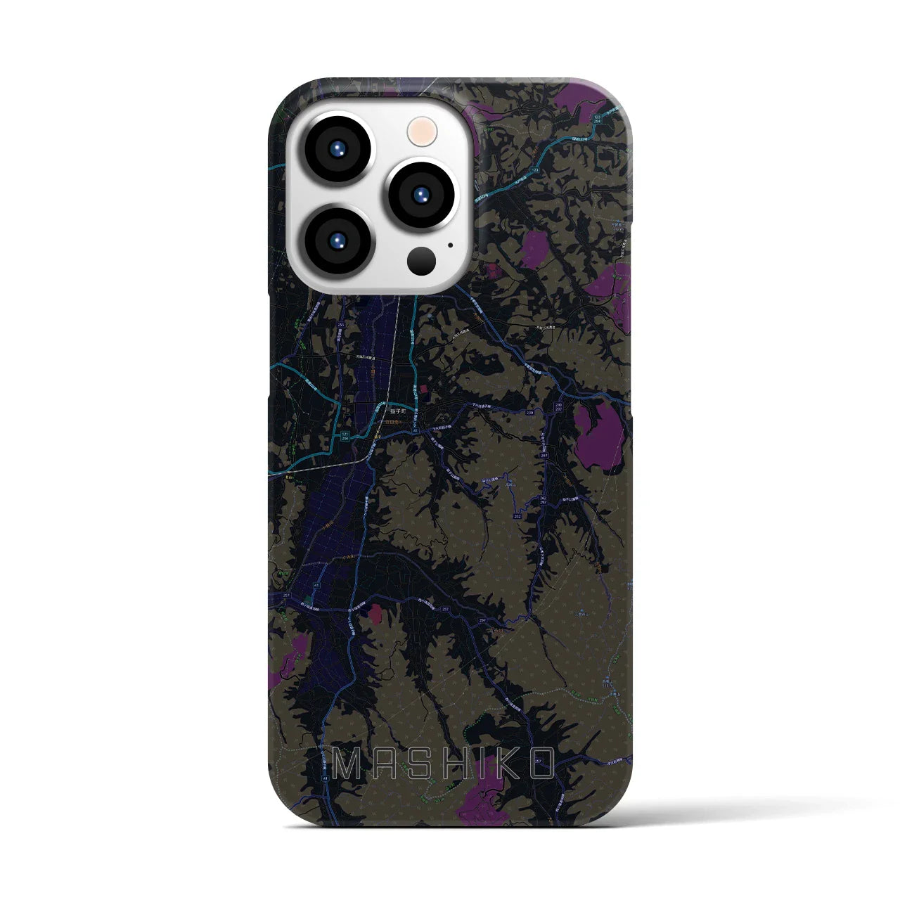 【益子(栃木県)】地図柄iPhoneケース(バックカバータイプ)