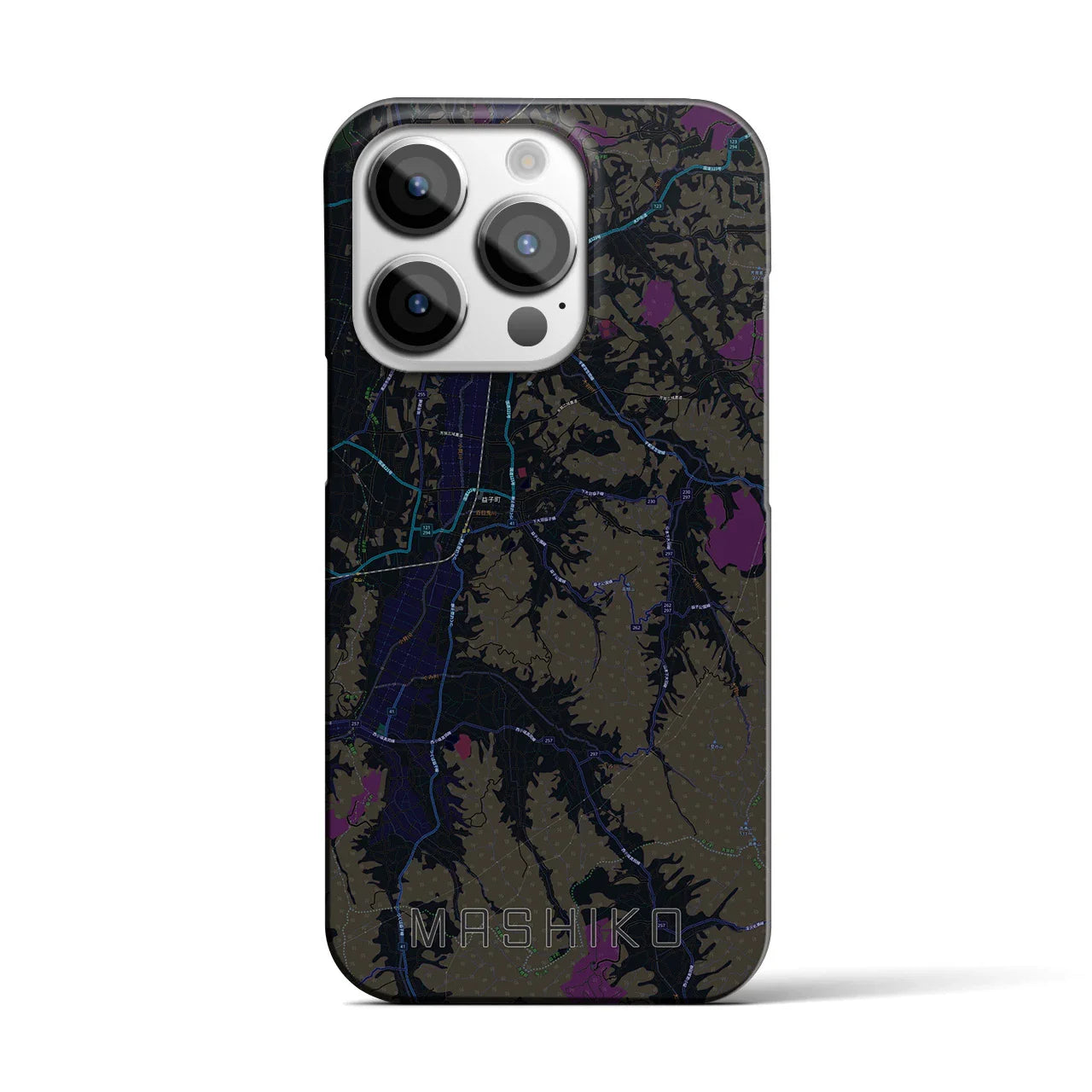 【益子(栃木県)】地図柄iPhoneケース(バックカバータイプ)