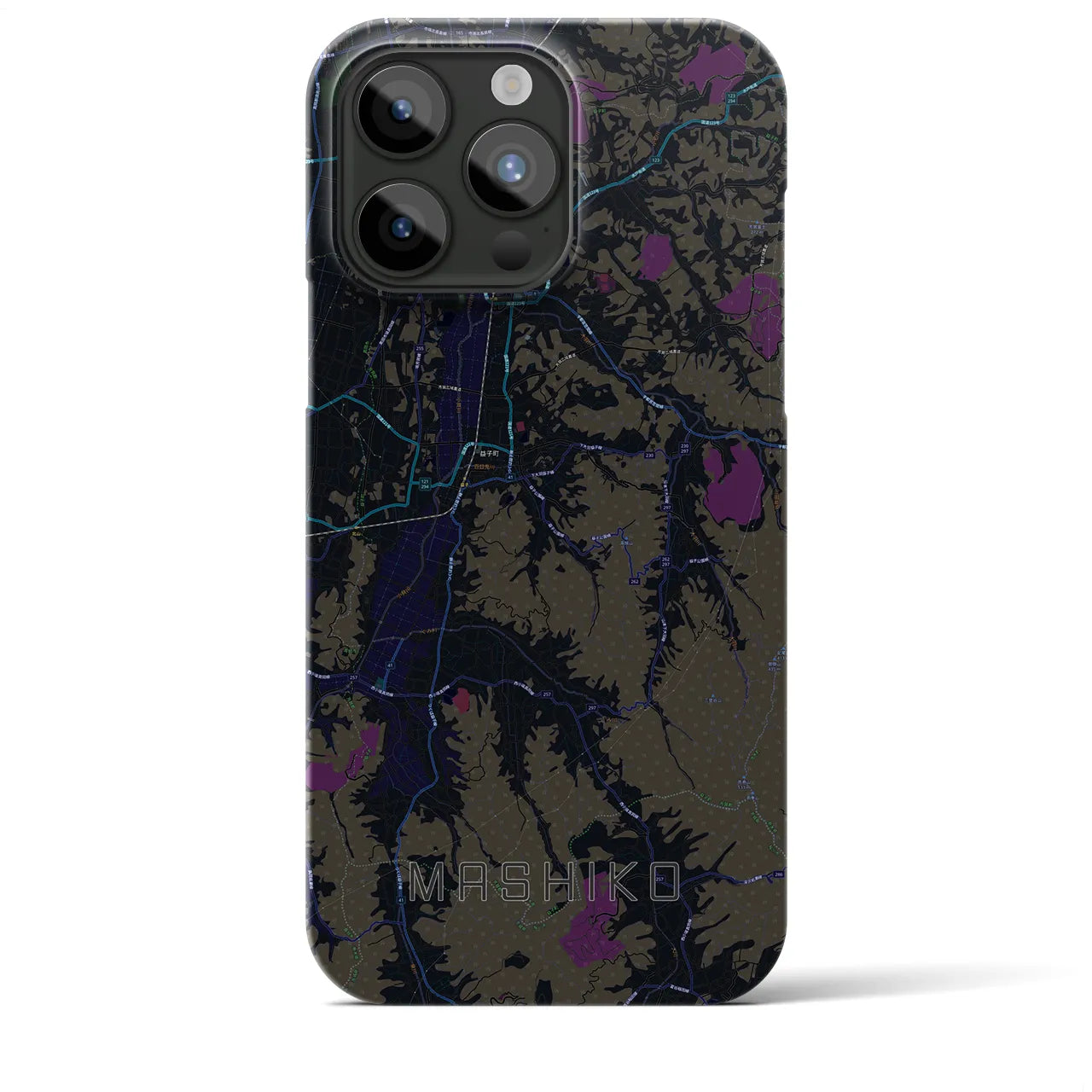 【益子(栃木県)】地図柄iPhoneケース(バックカバータイプ)