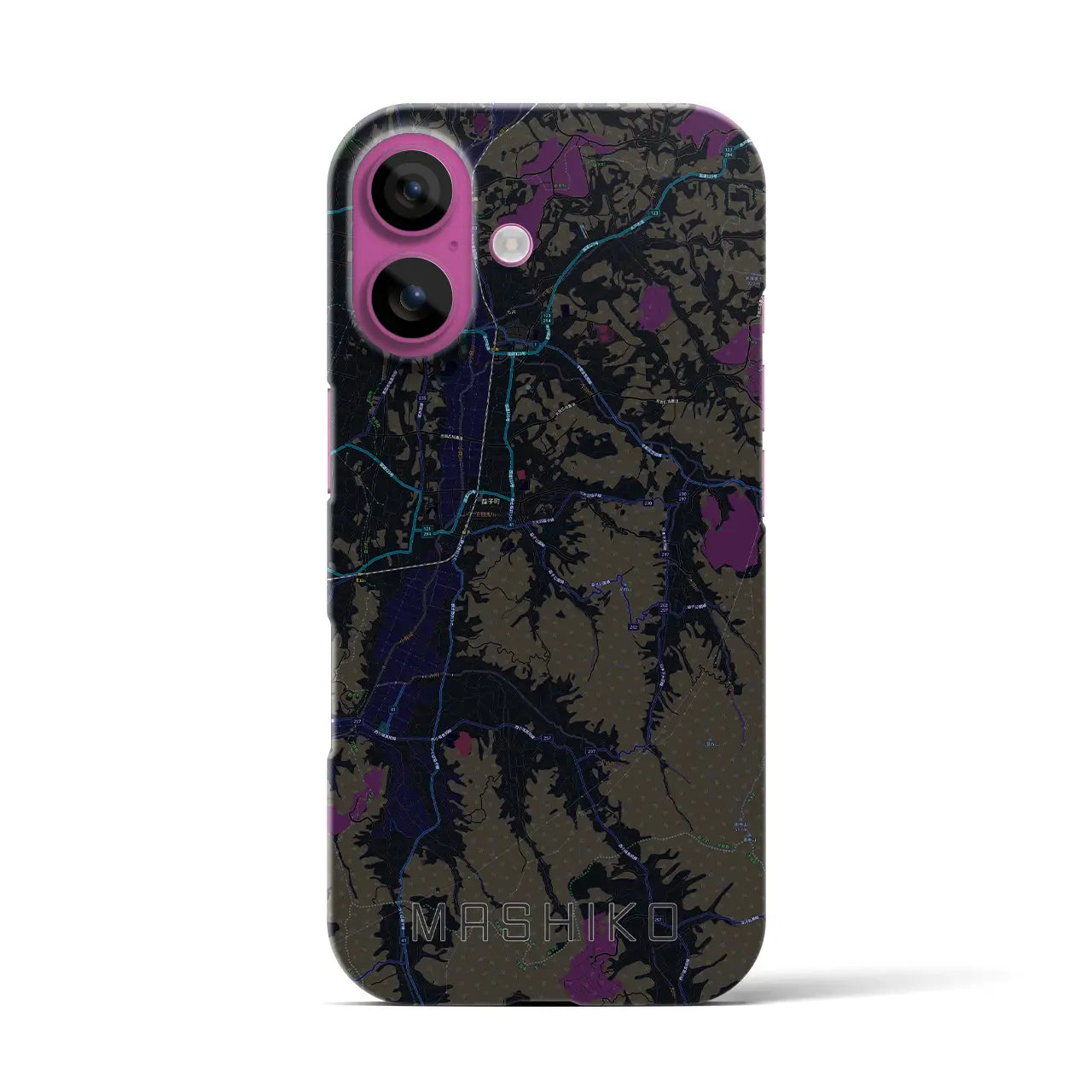 【益子(栃木県)】地図柄iPhoneケース(バックカバータイプ)