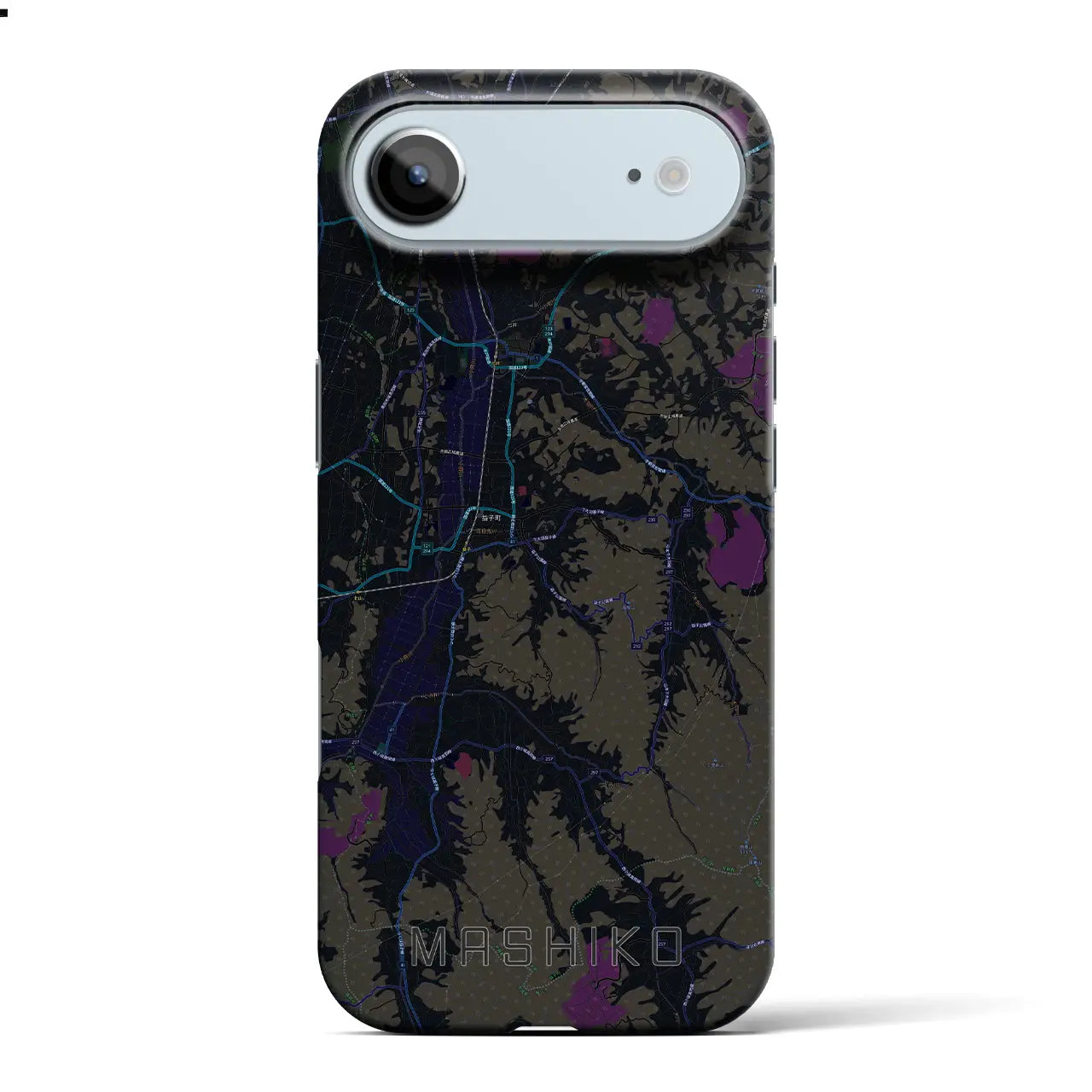 【益子(栃木県)】地図柄iPhoneケース(バックカバータイプ)