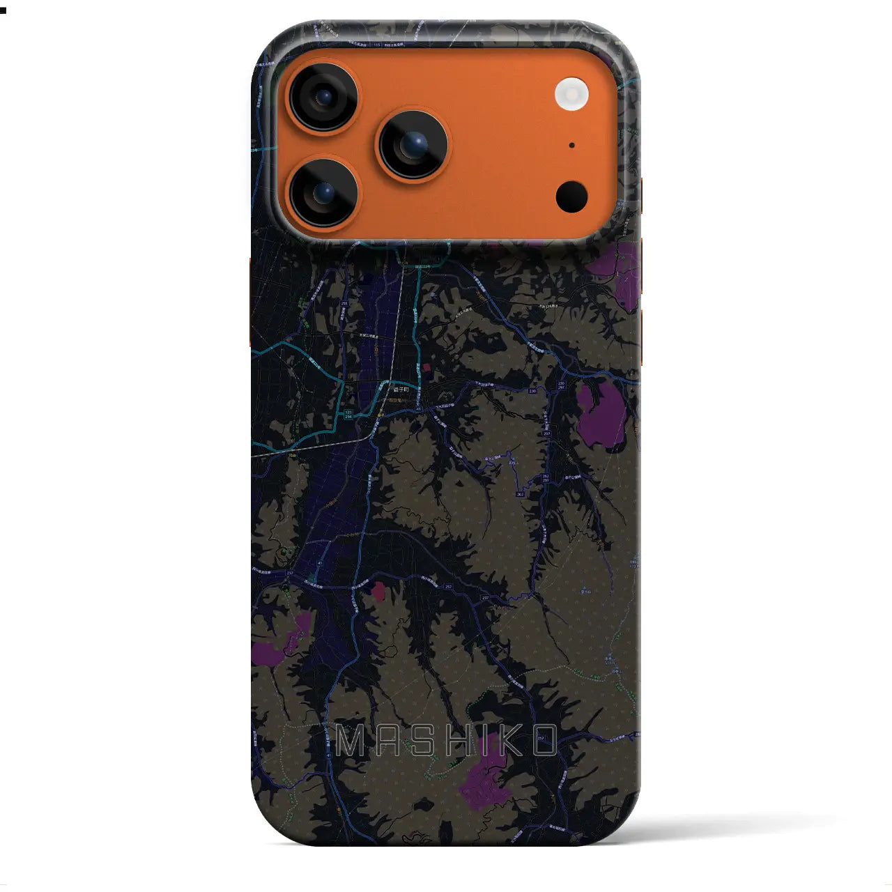 【益子(栃木県)】地図柄iPhoneケース(バックカバータイプ)