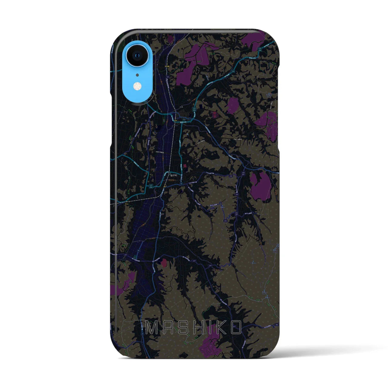 【益子(栃木県)】地図柄iPhoneケース(バックカバータイプ)