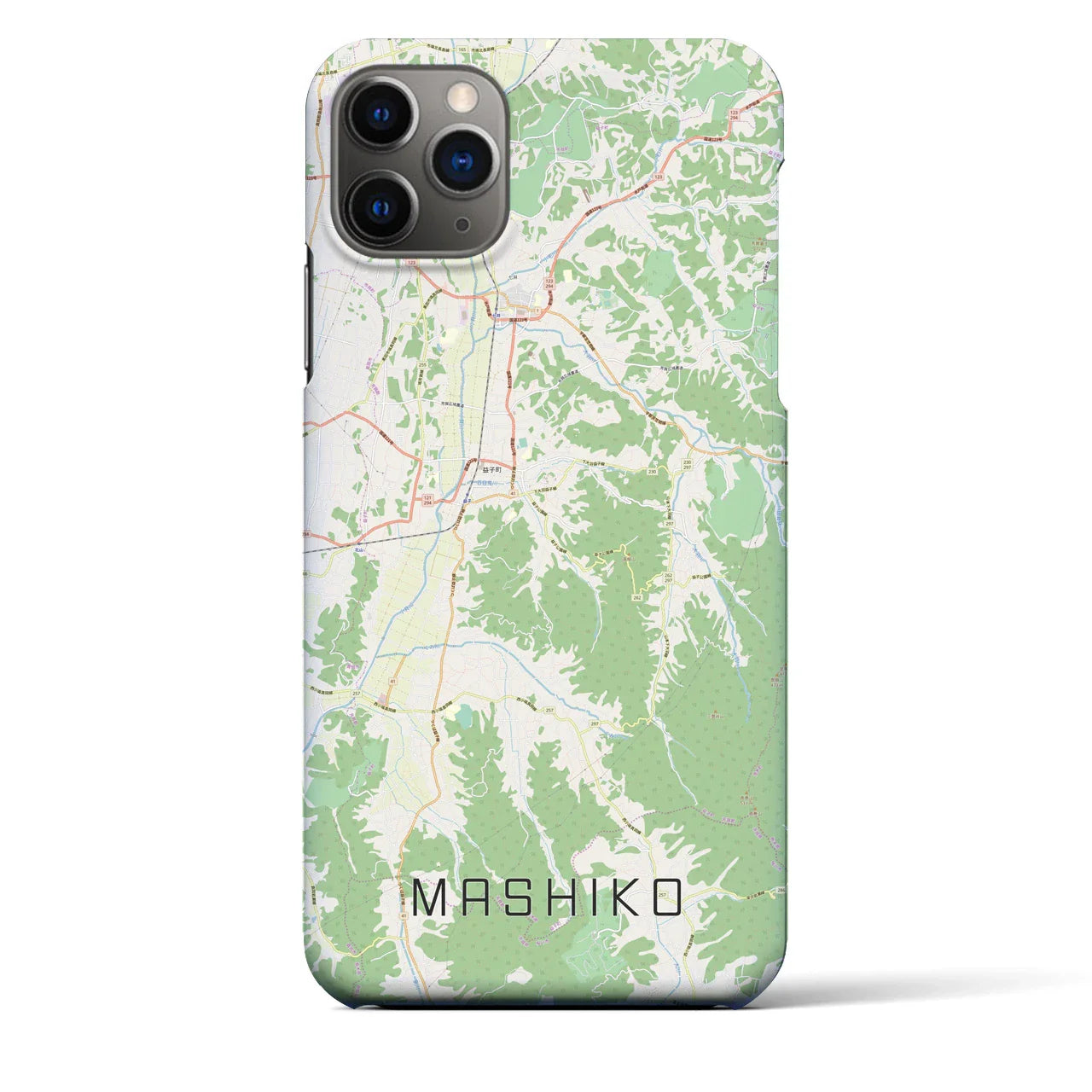 【益子(栃木県)】地図柄iPhoneケース(バックカバータイプ)