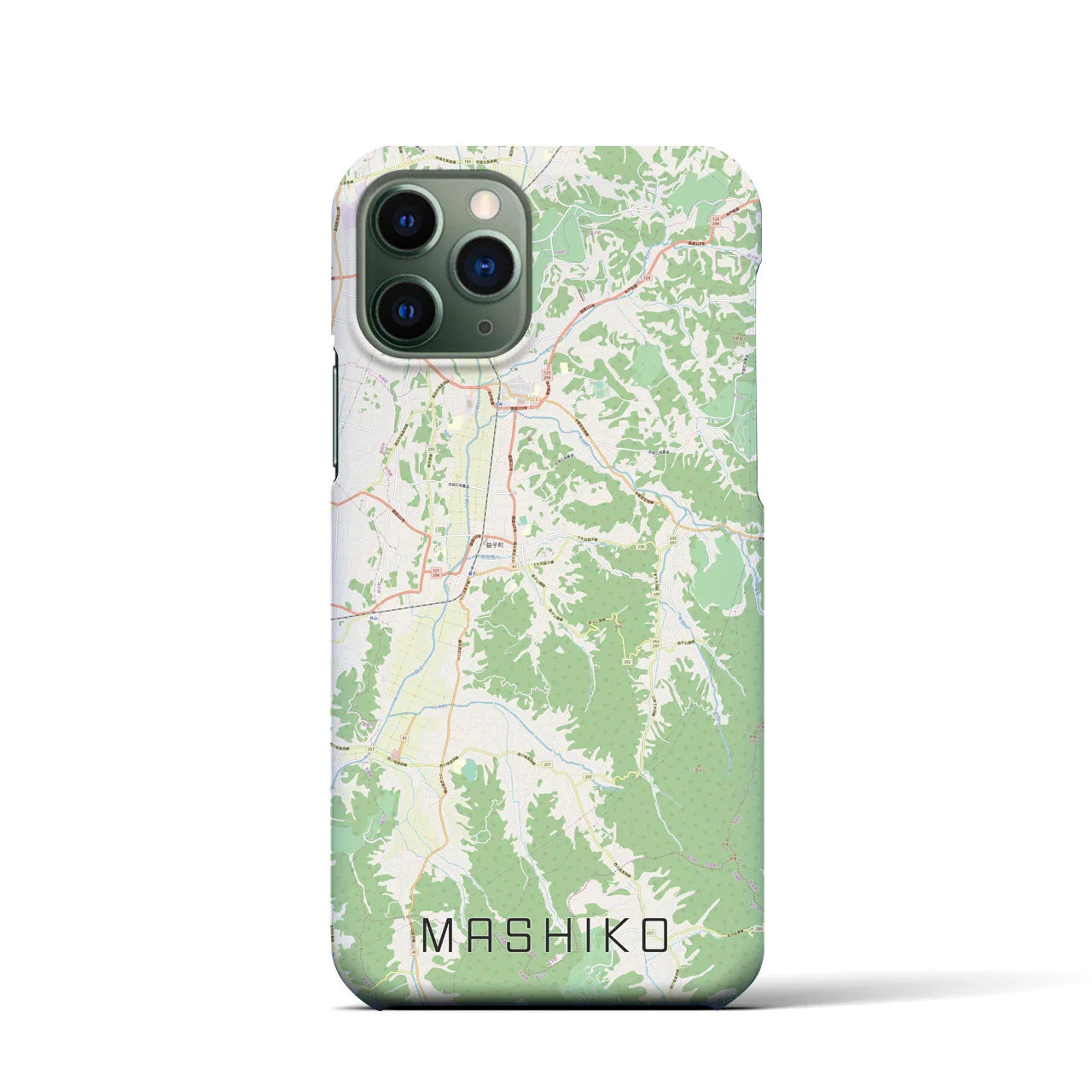 【益子(栃木県)】地図柄iPhoneケース(バックカバータイプ)