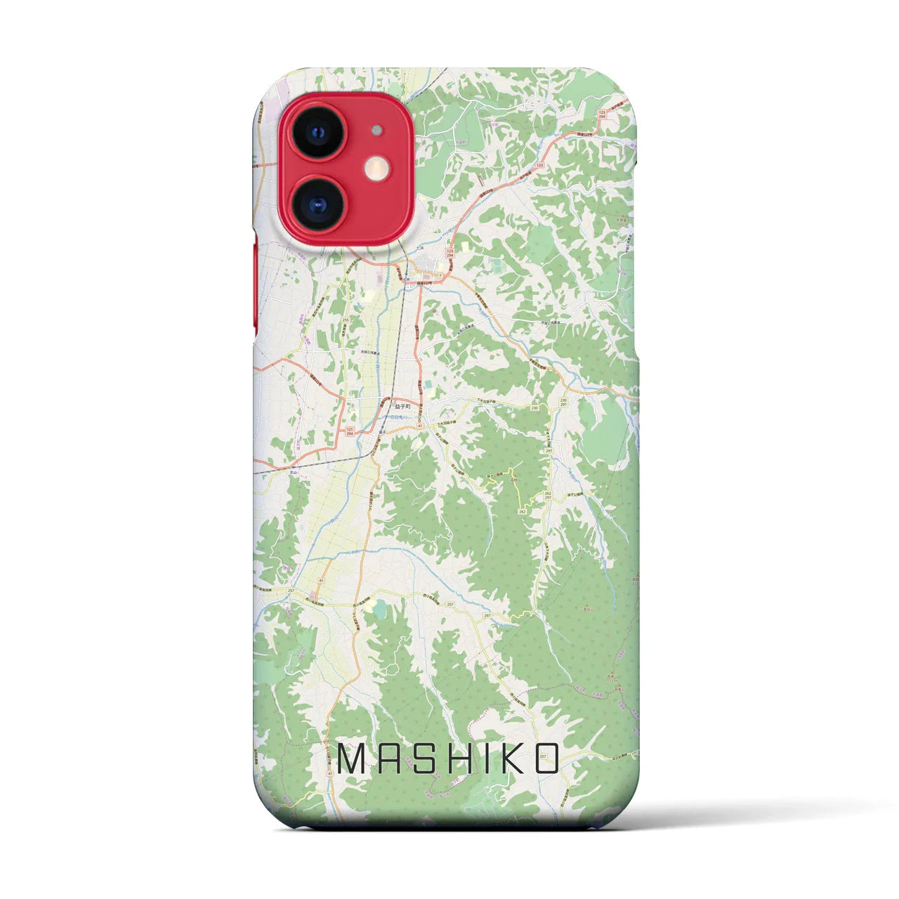 【益子(栃木県)】地図柄iPhoneケース(バックカバータイプ)