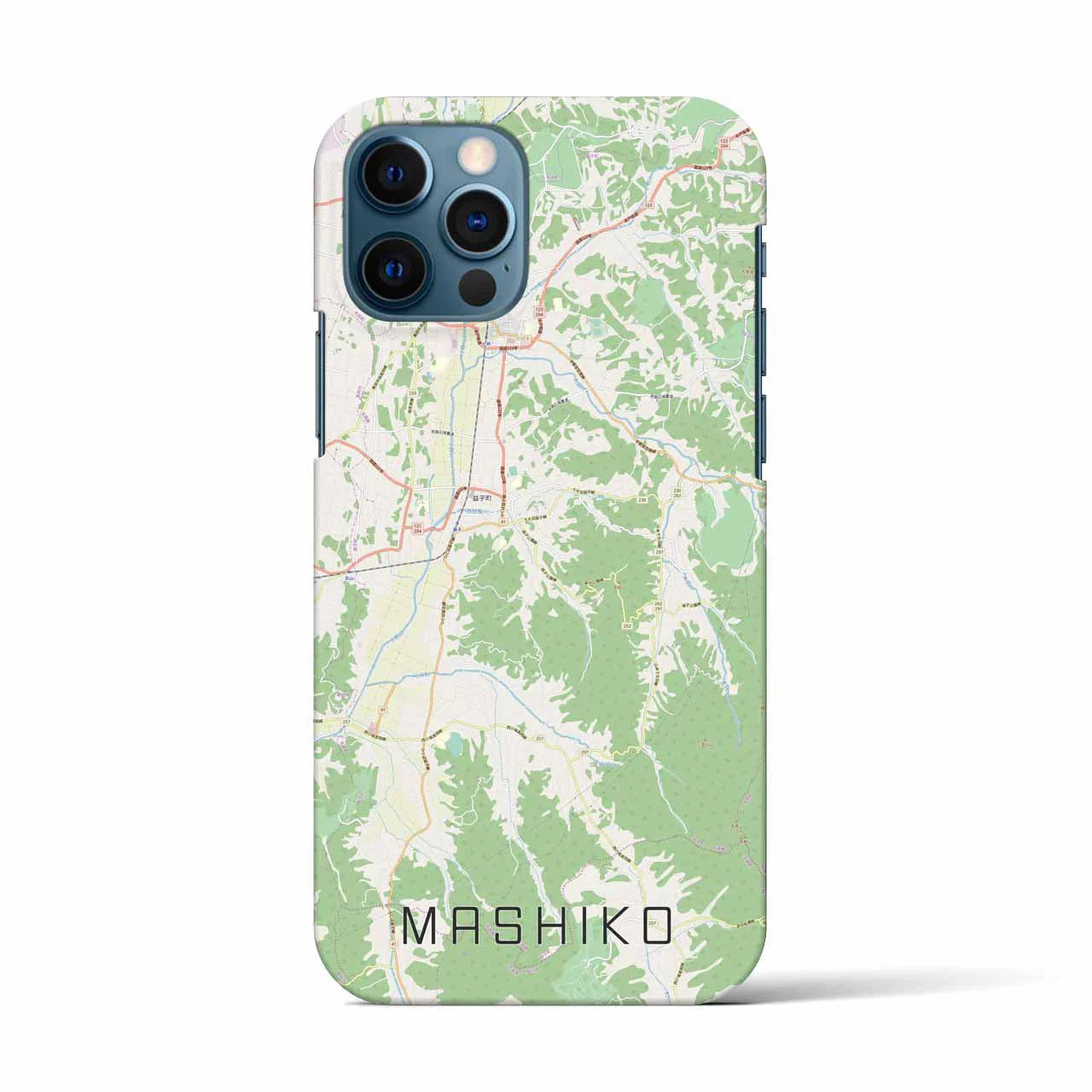 【益子(栃木県)】地図柄iPhoneケース(バックカバータイプ)