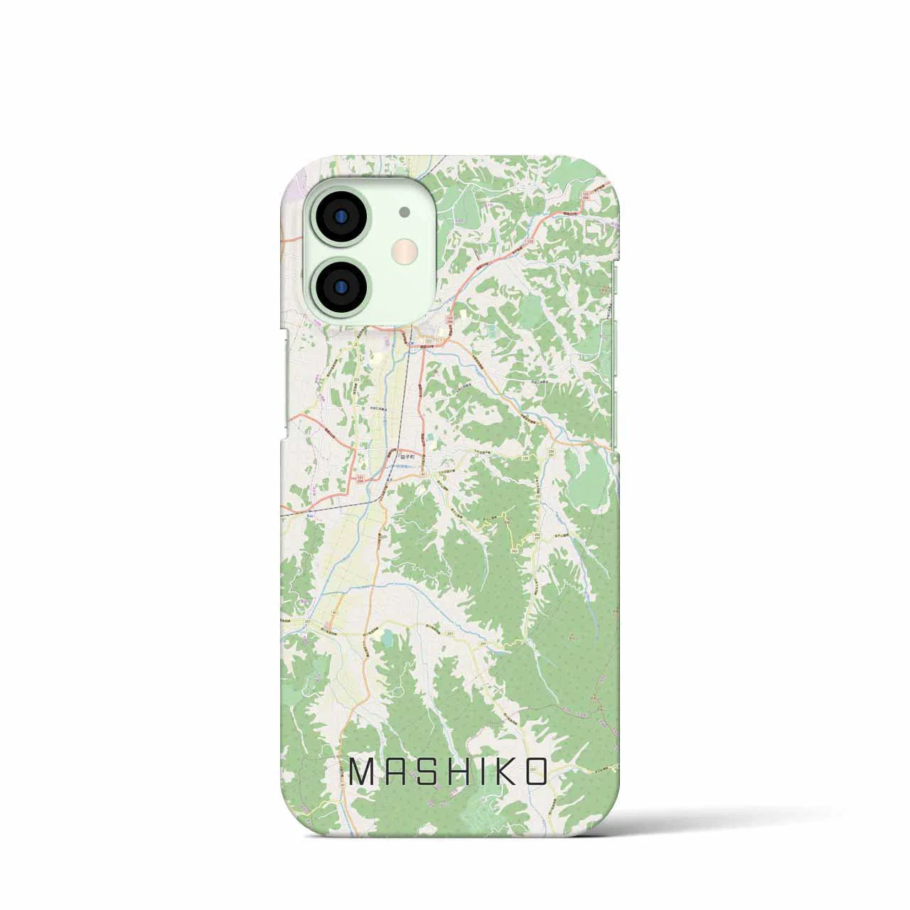 【益子(栃木県)】地図柄iPhoneケース(バックカバータイプ)