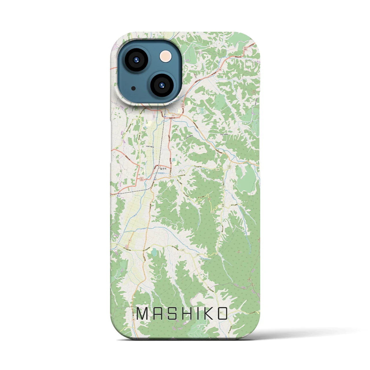 【益子(栃木県)】地図柄iPhoneケース(バックカバータイプ)