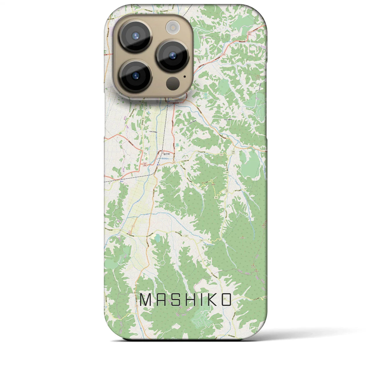 【益子(栃木県)】地図柄iPhoneケース(バックカバータイプ)
