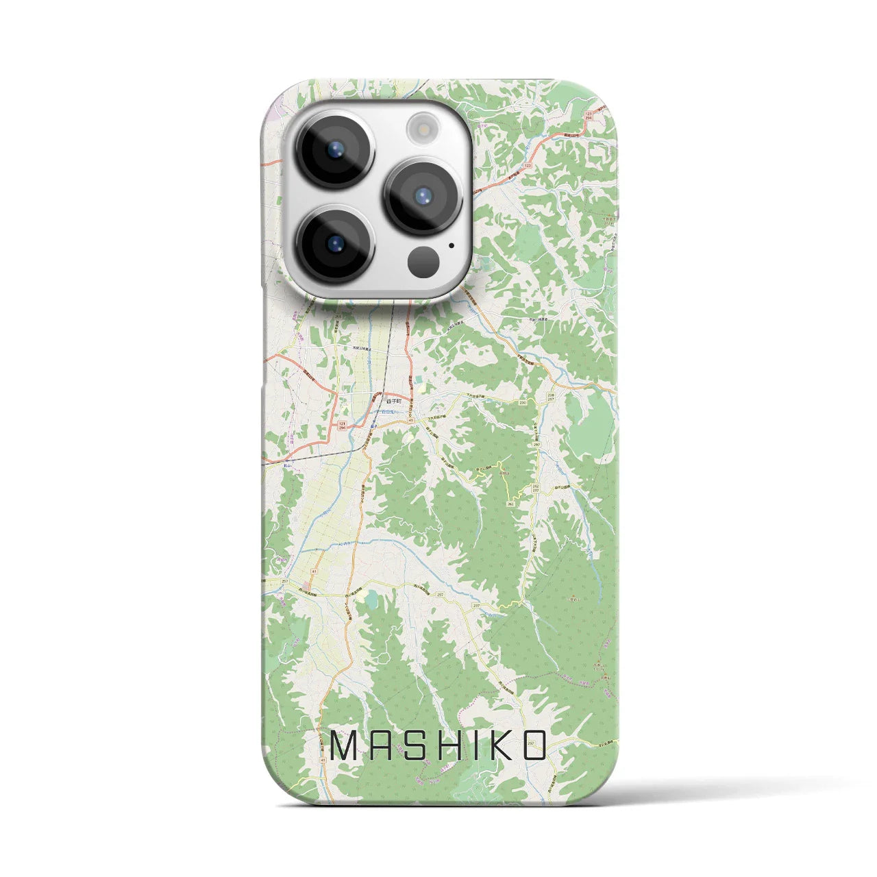 【益子(栃木県)】地図柄iPhoneケース(バックカバータイプ)