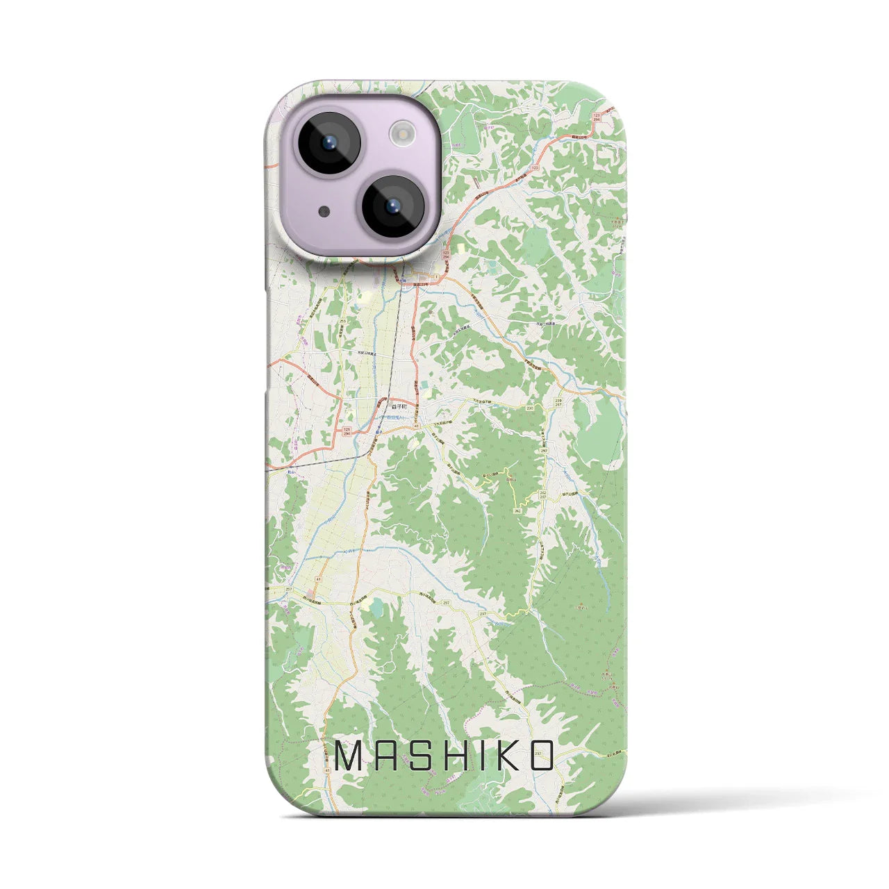 【益子(栃木県)】地図柄iPhoneケース(バックカバータイプ)