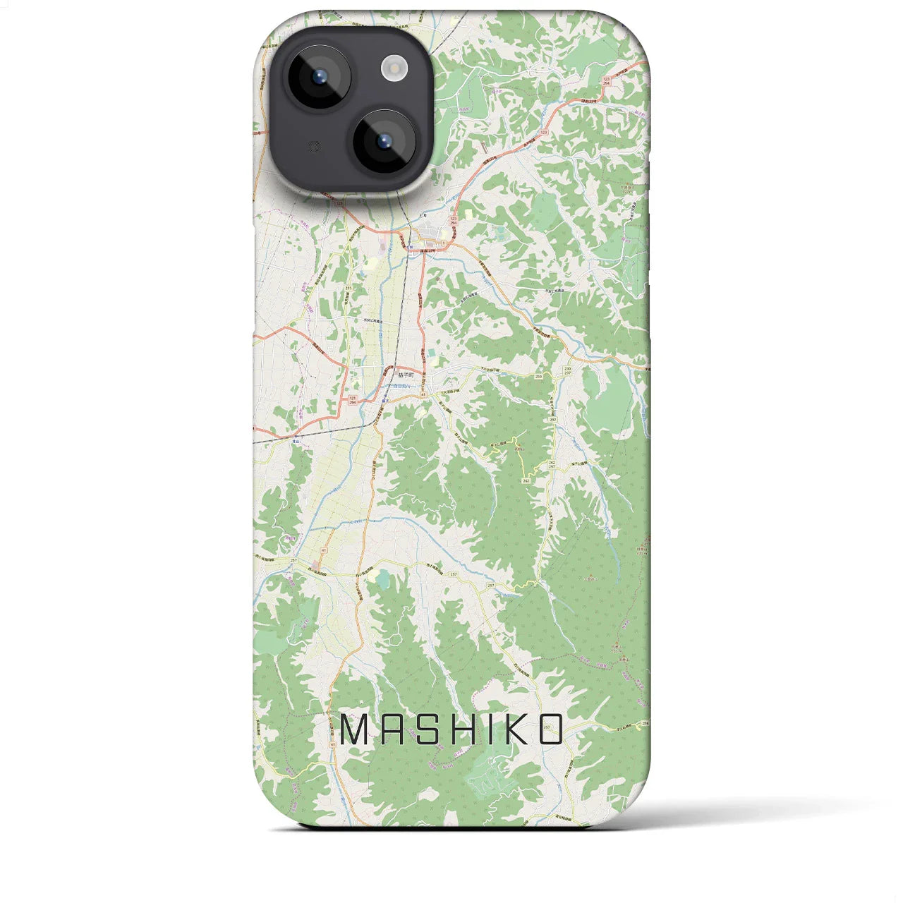 【益子(栃木県)】地図柄iPhoneケース(バックカバータイプ)
