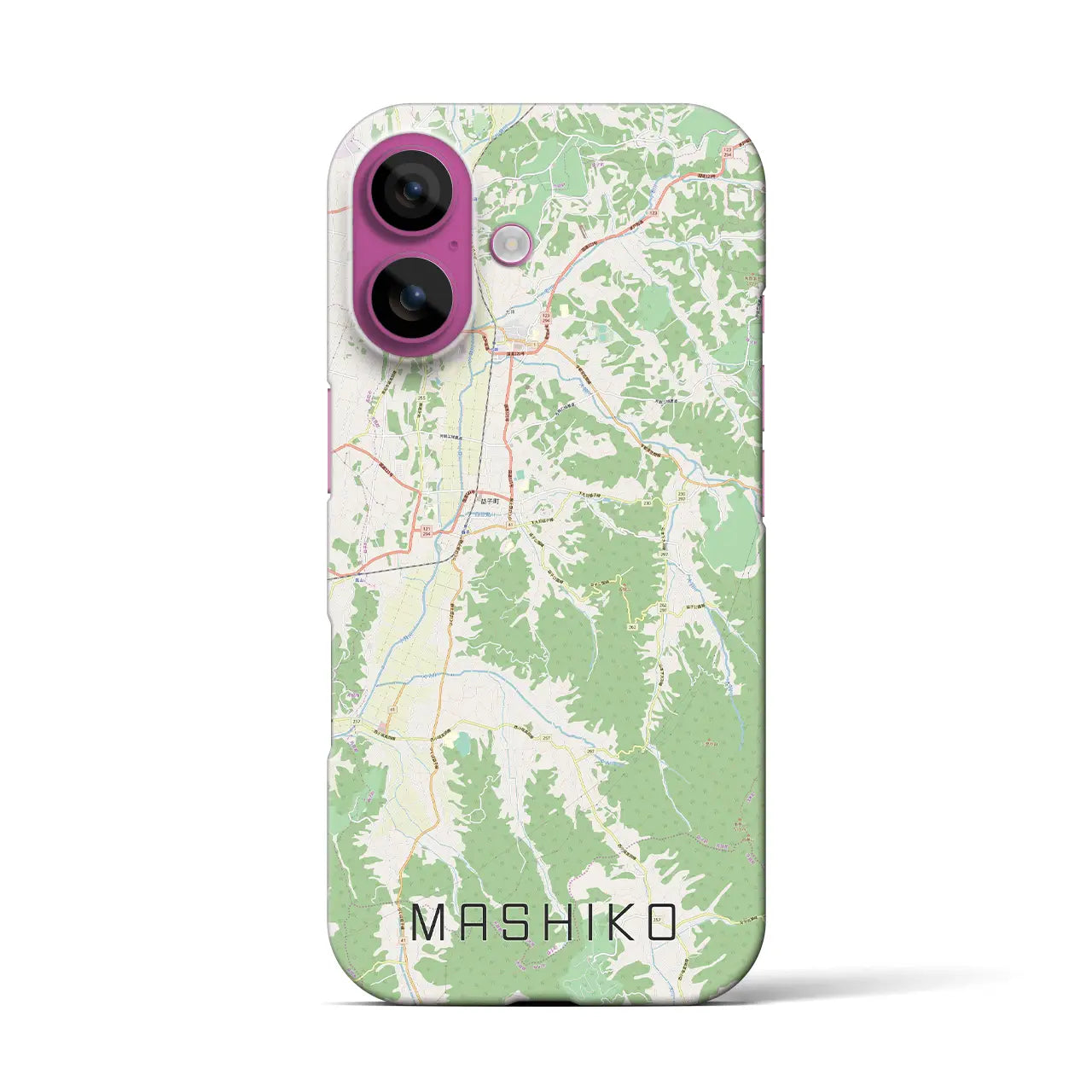 【益子(栃木県)】地図柄iPhoneケース(バックカバータイプ)