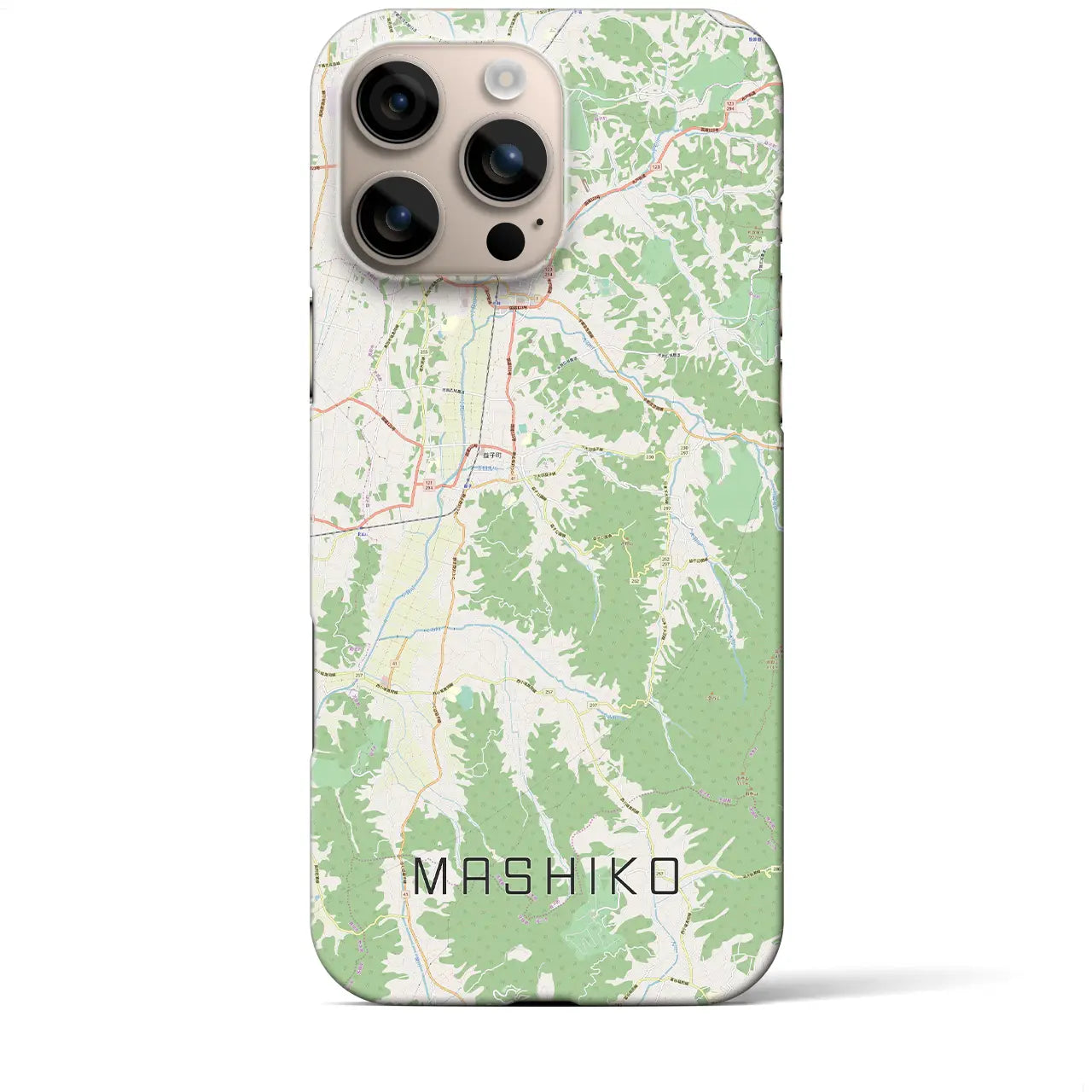 【益子(栃木県)】地図柄iPhoneケース(バックカバータイプ)