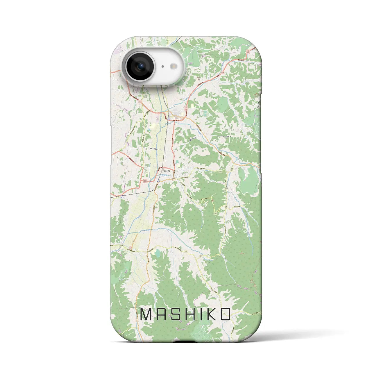 【益子(栃木県)】地図柄iPhoneケース(バックカバータイプ)